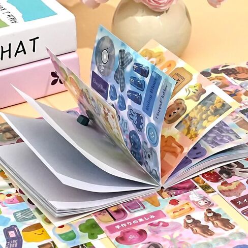 1000+ Pcs Cute Scrapbook Stickers Travel Laser Sticker Book for Adult Korean Stickers for Journaling Diary Aesthetic Photocard Glitter Kawaii Sticker Decor for DIY Card Art Crafts Purple+Pink in Saudi Arabia