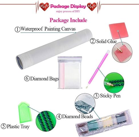 Maltese Dog 5D DIY Diamond Art Painting Kits Art with Diamond Beads Full Range Round Drill Acrylic Color Shiny Beads Diamond Gem Art for Home Decor 30x40cm (fi335) in Saudi Arabia