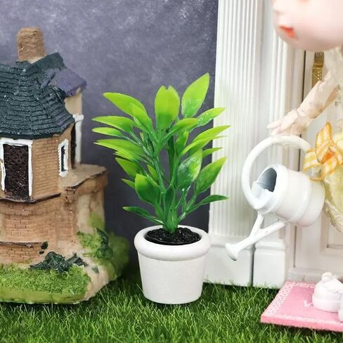 خضراء 1/12 مصغرات مصغرات ملحقات الديكور دمية ، مجموعة DIY Doll House Kit in Saudi Arabia