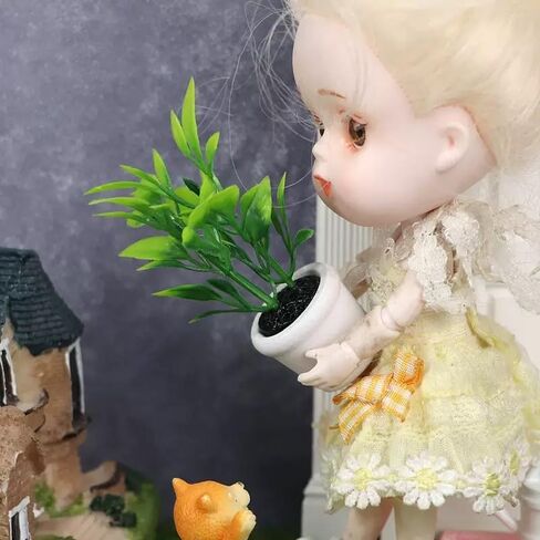 خضراء 1/12 مصغرات مصغرات ملحقات الديكور دمية ، مجموعة DIY Doll House Kit in Saudi Arabia
