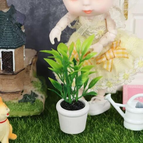 خضراء 1/12 مصغرات مصغرات ملحقات الديكور دمية ، مجموعة DIY Doll House Kit in Saudi Arabia