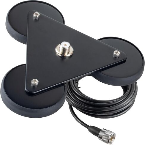 Heavy Duty NMO Magnetic Base Mount with PL-259 Plug Connector 16.4FT Cable Extension for Car Bus Mobile CB Ham Base Station Radio Truck Marine UHF VHF Radio Antenna, Eifagur in Kuwait
