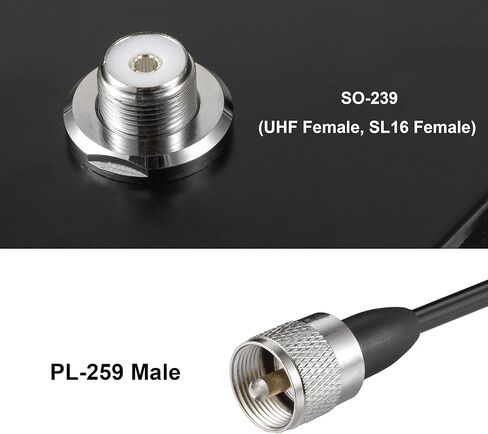 Heavy Duty NMO Magnetic Base Mount with PL-259 Plug Connector 16.4FT Cable Extension for Car Bus Mobile CB Ham Base Station Radio Truck Marine UHF VHF Radio Antenna, Eifagur in Kuwait