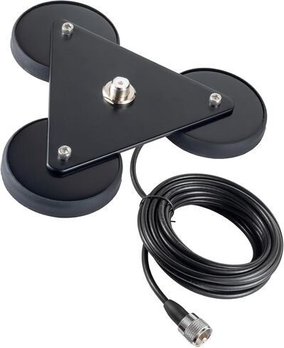 Heavy Duty NMO Magnetic Base Mount with PL-259 Plug Connector 16.4FT Cable Extension for Car Bus Mobile CB Ham Base Station Radio Truck Marine UHF VHF Radio Antenna, Eifagur in Kuwait