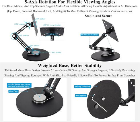 يدعم حامل VESA Monitor ، المتوافق مع ما يصل إلى 19 بوصة ، 50 × 50/75 × 75/100 × 100 (مم) ثقوب تصاعد VESA ، ويدعم دوران متعدد المحاور ، قابلة للطي محمولة قابلة للتعديل in Saudi Arabia