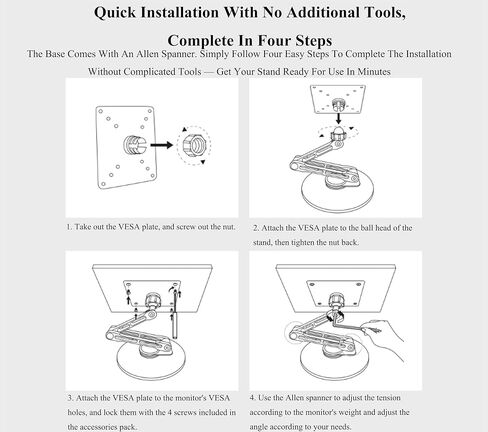 يدعم حامل VESA Monitor ، المتوافق مع ما يصل إلى 19 بوصة ، 50 × 50/75 × 75/100 × 100 (مم) ثقوب تصاعد VESA ، ويدعم دوران متعدد المحاور ، قابلة للطي محمولة قابلة للتعديل in Saudi Arabia