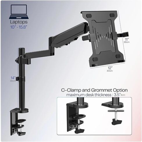 10" to 15.6" Single Laptop Stand Desk Stand Adjustable Laptop Stand - in Saudi Arabia