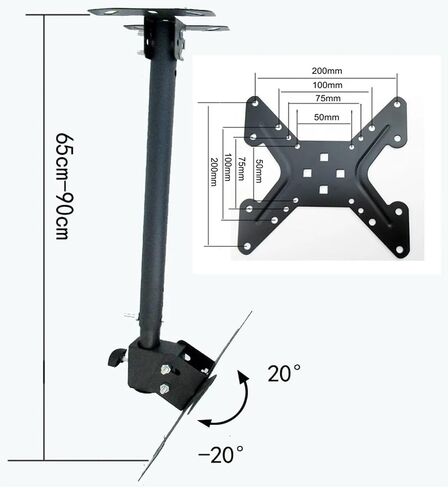 (0.65 م-0.9 م) DL-905X Steel 200x200 30 "27inch 32inch 20 Tilt Down Wall Mount Bracket LCD in Saudi Arabia