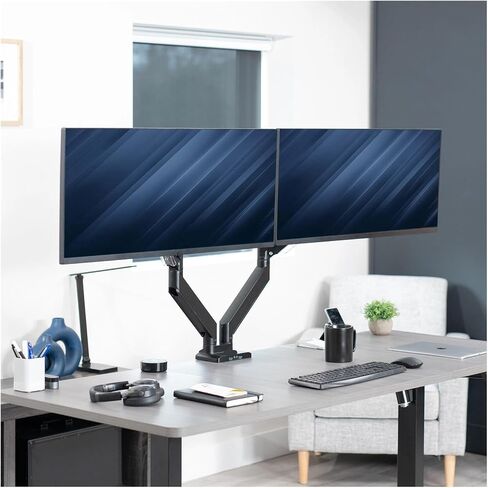 Dual Monitor Balanced Desktop Stand + U, Suitable for 38-inch Lower Screen- in Saudi Arabia