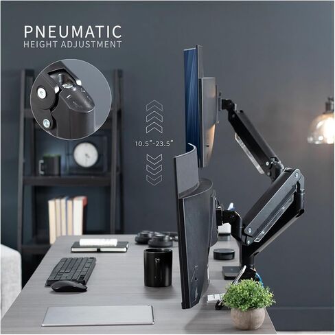Dual Monitor Balanced Desktop Stand + U, Suitable for 38-inch Lower Screen- in Saudi Arabia