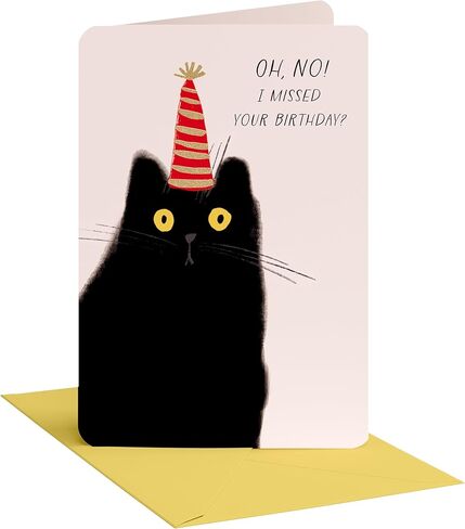 American Greetings Funny Belated Birthday Card (Catnapped) in Saudi Arabia