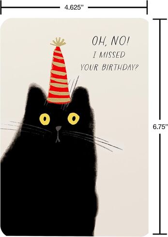 American Greetings Funny Belated Birthday Card (Catnapped) in Saudi Arabia