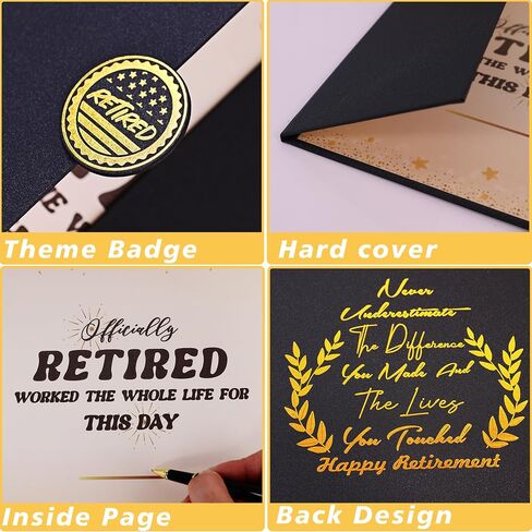 Large Retirement Signing Card, Blue Silver Retirement Party Decorations for Men Women, Retired Alternative Signature Board GuestBook, Happy Retirement Gifts Farewell Party Supplies to Sign in Kuwait