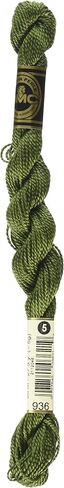 DMC 115 5-936 Pearl Cotton Thread, Very Dark Avocado Green, Size 5 in Saudi Arabia