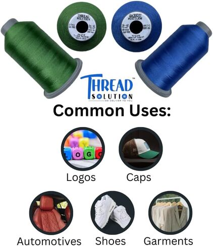 Glitz Trilobal 100% Polyester Embroidery Thread 40 Wt 5500 Yd 2 Pack Color Bright White - Black in Saudi Arabia