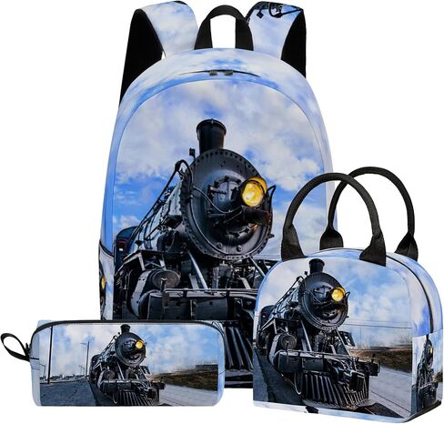 Corgi Cute 3PCS Backpack Set for Teens Elementary Middle High School, 17 Inch Lightweight Classic Backpack 3 in 1 Set for Girls Boys, Kids School Backpack with Lunch Box Pencil Case in Saudi Arabia