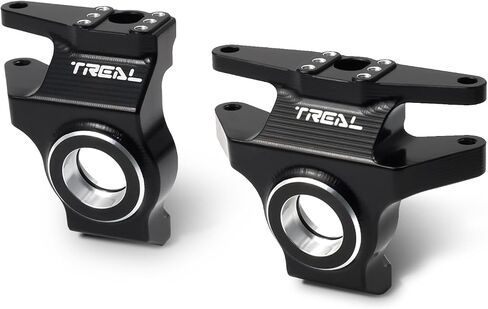 Treal High-Strength 7075 Aluminum Front Knuckles (2pcs Set) CNC Machined Upgrades, Compatible with Vanquish H10 Optic RC Crawler(Black) in Saudi Arabia