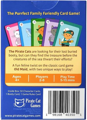 Pirate Cat Booty! A Fun Family Card Game for Kids and Adults Ages 4 and up, 2-8 Players in Saudi Arabia