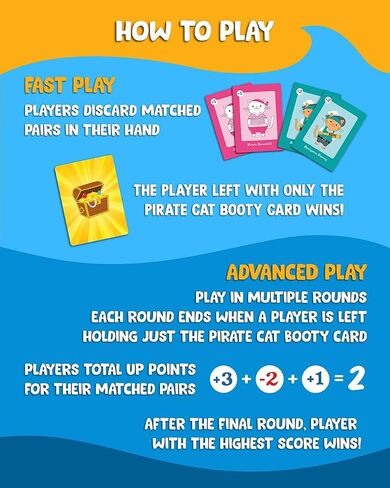 Pirate Cat Booty! A Fun Family Card Game for Kids and Adults Ages 4 and up, 2-8 Players in Saudi Arabia