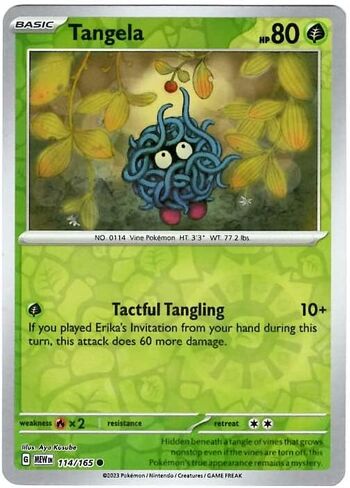 Pokemon - Tangela 114/165 - Pokemon 151 - Reverse Foil - Single Card in Saudi Arabia