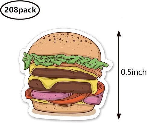 Hamburger Planner Stickers, 0.5in Scrapbooking Kids DIY Calendar Crafting 208-Pack in Saudi Arabia