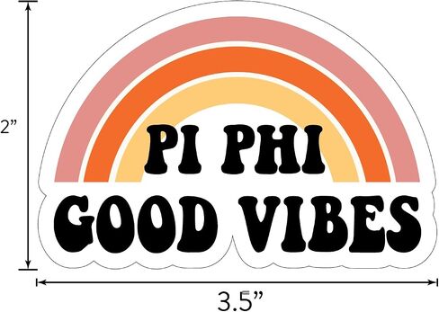 Pi Beta Phi - Sticker Sheet - Retro Theme in Saudi Arabia