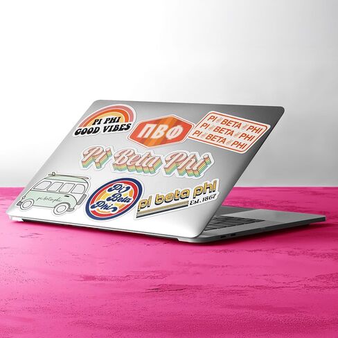 Pi Beta Phi - Sticker Sheet - Retro Theme in Saudi Arabia