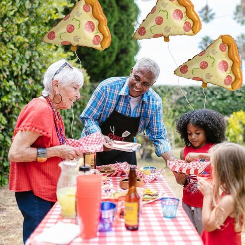 3pcs Pizza Slice Balloons, Self-Sealing Aluminum Foil Party Decorations for Pizza-Themed Birthdays Baby Showers & Food Celebrations Festive Decorative Balloon Set in Saudi Arabia