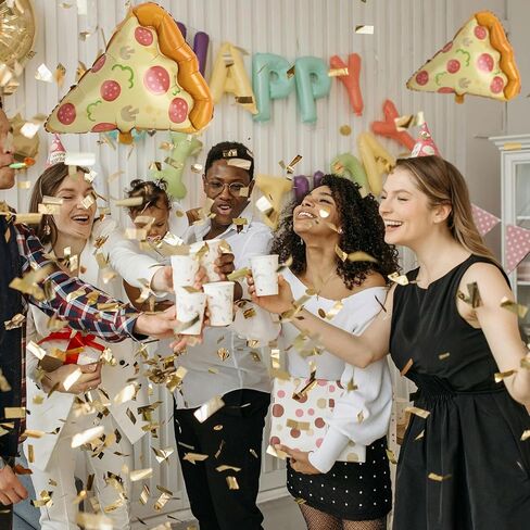 3pcs Pizza Slice Balloons, Self-Sealing Aluminum Foil Party Decorations for Pizza-Themed Birthdays Baby Showers & Food Celebrations Festive Decorative Balloon Set in Saudi Arabia