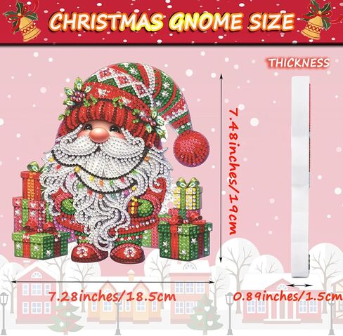 Diamond Art Kit Tabletop Ornament Fall Gnome, Special Shaped Crystal Gem Diamond Art Kits for Adults Beginners Diamond Art Desk Stand Up Sculpture Ornament Kit for Home Holiday Decor, Pumpkin Gnome in Kuwait