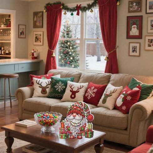 Diamond Art Kit Tabletop Ornament Fall Gnome, Special Shaped Crystal Gem Diamond Art Kits for Adults Beginners Diamond Art Desk Stand Up Sculpture Ornament Kit for Home Holiday Decor, Pumpkin Gnome in Kuwait