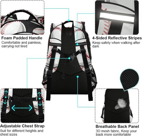 panksolu Skull & Sunflowers Backpacks Lightweight Laptop Backpack School Book Bag Travel Hiking Daypack for Women Men Teens Kids One Size in Kuwait