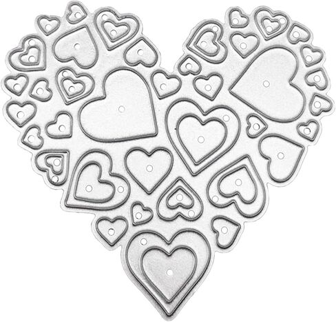 Love Heart Mould Cutting Dies, for DIY Scrapbooking Photo Album Decorative Embossing Paper Dies for Card Making Templated in Saudi Arabia