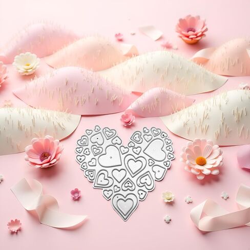 Love Heart Mould Cutting Dies, for DIY Scrapbooking Photo Album Decorative Embossing Paper Dies for Card Making Templated in Saudi Arabia