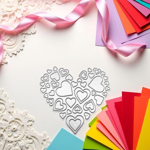 Love Heart Mould Cutting Dies, for DIY Scrapbooking Photo Album Decorative Embossing Paper Dies for Card Making Templated in Saudi Arabia