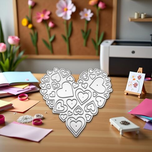 Love Heart Mould Cutting Dies, for DIY Scrapbooking Photo Album Decorative Embossing Paper Dies for Card Making Templated in Saudi Arabia
