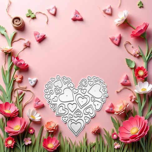 Love Heart Mould Cutting Dies, for DIY Scrapbooking Photo Album Decorative Embossing Paper Dies for Card Making Templated in Saudi Arabia