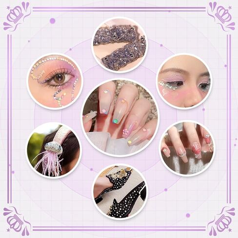 Ph Pandahall 1500pcs زخرفة ماء Dewdrop 5 ألوان مستديرة من أحجار الراين الكريستالية الزجاجية الزجاجية المسطحة للأحجار الكريستانية السخرية لبطاقة Art Art Phone Case Crafts Manicure Manicure in Saudi Arabia