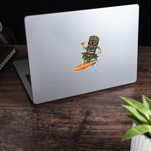 Tiki Mask Bar Bar Tropical Cocktail Cocktain Car Pumper Vinyl Surf Sticker Scref Good لأي مسطح لأمتعة التزلج على جهاز التزلج المحمول 4.5 "SD15 in Saudi Arabia