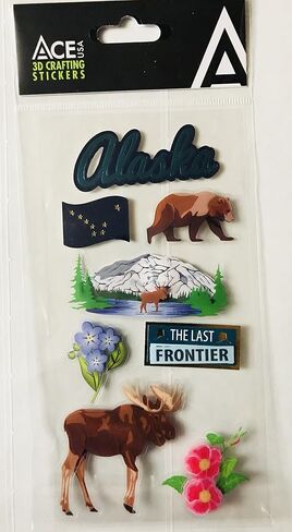Alaska Scrapbooking Craft Stickers 3-D 8 Piece Set in Saudi Arabia