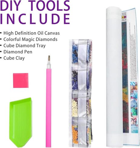 LOMSIOY DIY 5D Diamond Art Kits for Adults, Horse Diamond Painting Kits for Beginner, Farm Diamond Art with Round Full Drill Rhinestone Crafts Gem Arts for Home Wall Decor 12 * 16 inch in Saudi Arabia