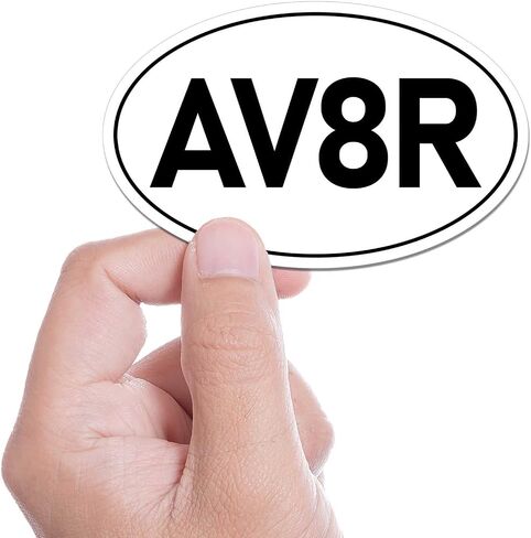 AV8R Airplane Pilot Classic White Oval Sticker, Backcountry Aviator Decal for Hydroflask, World Travel Souvenir, Cool Aviation Gift for Pilots (Small - 3") in Saudi Arabia