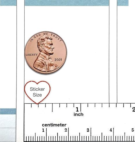 Transparent Heart Stickers / 96 Translucent Vinyl Stickers (approx 1/3") / Micro Accent Markers Highlight Stickers Flag Stickers/Date Covers/Essential Productivity Life/Bullet Bujo Journal in Kuwait