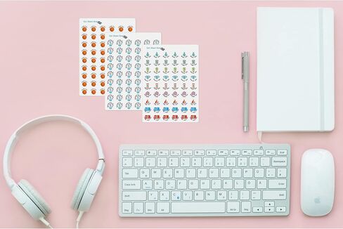 Transparent Heart Stickers / 96 Translucent Vinyl Stickers (approx 1/3") / Micro Accent Markers Highlight Stickers Flag Stickers/Date Covers/Essential Productivity Life/Bullet Bujo Journal in Kuwait