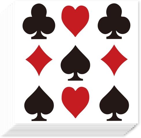 AHANDMAKER 240 Pieces Self-Adhesive Poker Elements Labels Stickers, 1 Inch Spades, Clubs, Diamonds, Hearts Stickers for Planner Calendar Scrapbooking Crafting Bag Seal Party Gift Decor in Saudi Arabia