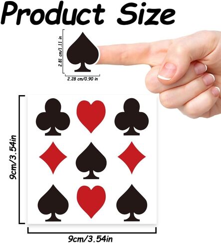 AHANDMAKER 240 Pieces Self-Adhesive Poker Elements Labels Stickers, 1 Inch Spades, Clubs, Diamonds, Hearts Stickers for Planner Calendar Scrapbooking Crafting Bag Seal Party Gift Decor in Saudi Arabia