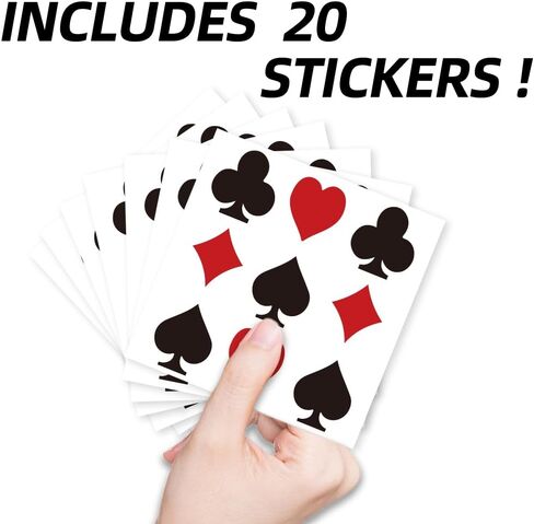 AHANDMAKER 240 Pieces Self-Adhesive Poker Elements Labels Stickers, 1 Inch Spades, Clubs, Diamonds, Hearts Stickers for Planner Calendar Scrapbooking Crafting Bag Seal Party Gift Decor in Saudi Arabia