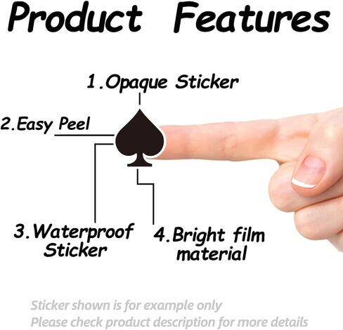 AHANDMAKER 240 Pieces Self-Adhesive Poker Elements Labels Stickers, 1 Inch Spades, Clubs, Diamonds, Hearts Stickers for Planner Calendar Scrapbooking Crafting Bag Seal Party Gift Decor in Saudi Arabia