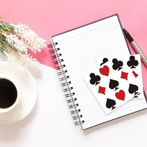 AHANDMAKER 240 Pieces Self-Adhesive Poker Elements Labels Stickers, 1 Inch Spades, Clubs, Diamonds, Hearts Stickers for Planner Calendar Scrapbooking Crafting Bag Seal Party Gift Decor in Saudi Arabia