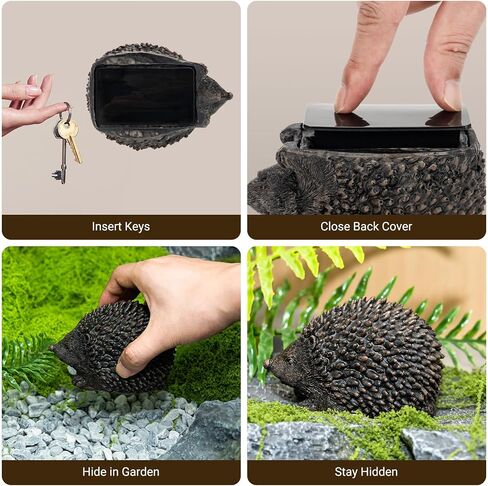 مخفي مفتاح الصخور المزيفة - إخفاء مفتاح خارج القنفذ بشكل آمن مع تصميم مقاوم للطقس وتصميم مقاوم للأشعة فوق البنفسجية أو حامل مفتاح خفي للحديقة الخارجية أو الفناء أو المناظر الطبيعية in Kuwait